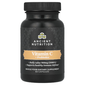 Ancient Nutrition, витамин C с пробиотиками, 60 капсул