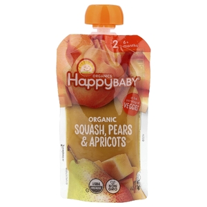 Happy Family Organics, Happy Baby®, тыква, груши и абрикосы, для детей старше 6 месяцев, 113 г (4 унции) (Товар снят с продажи) 