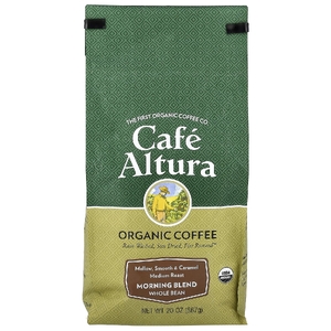 Cafe Altura, органический кофе, утренняя смесь, цельные зерна, средняя обжарка, 567 г (20 унций)
