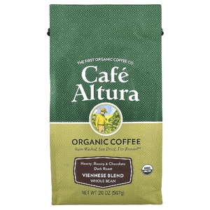 Cafe Altura, органический кофе, венская смесь, темная обжарка, цельные зерна, 567 г (20 унций)