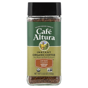 Cafe Altura, растворимый органический кофе, средней обжарки, сублимированный, 100 г (3,53 унции)