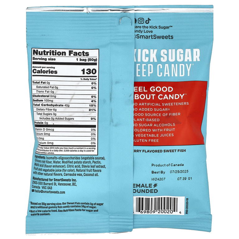 SmartSweets, Sweet Fish, ягоды, 50 г (1,8 унции)