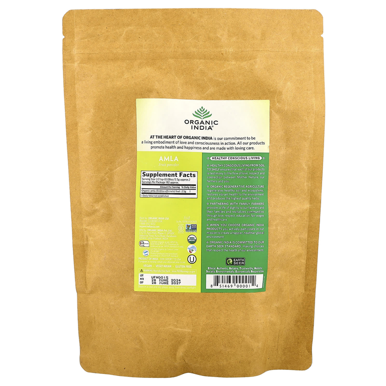 Organic India, Порошок фруктов амлы, 454 г (16 унций)