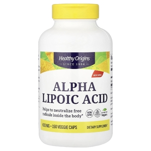 Healthy Origins, альфа-липоевая кислота, 600 мг, 150 растительных капсул