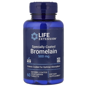 Life Extension, бромелаин, со специальной оболочкой, 60 вегетарианских таблеток, покрытых кишечнорастворимой оболочкой