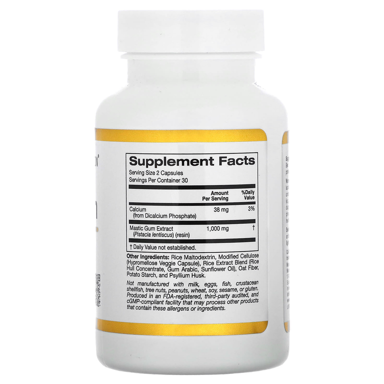 California Gold Nutrition, мастиковая смола, 500 мг, 60 растительных капсул