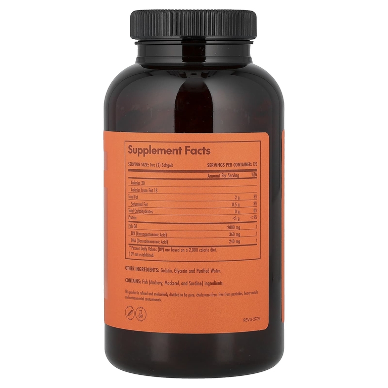 Olympian Labs, омега-3, 240 капсул (1000 мг в 1 капсуле) (Товар снят с продажи) 