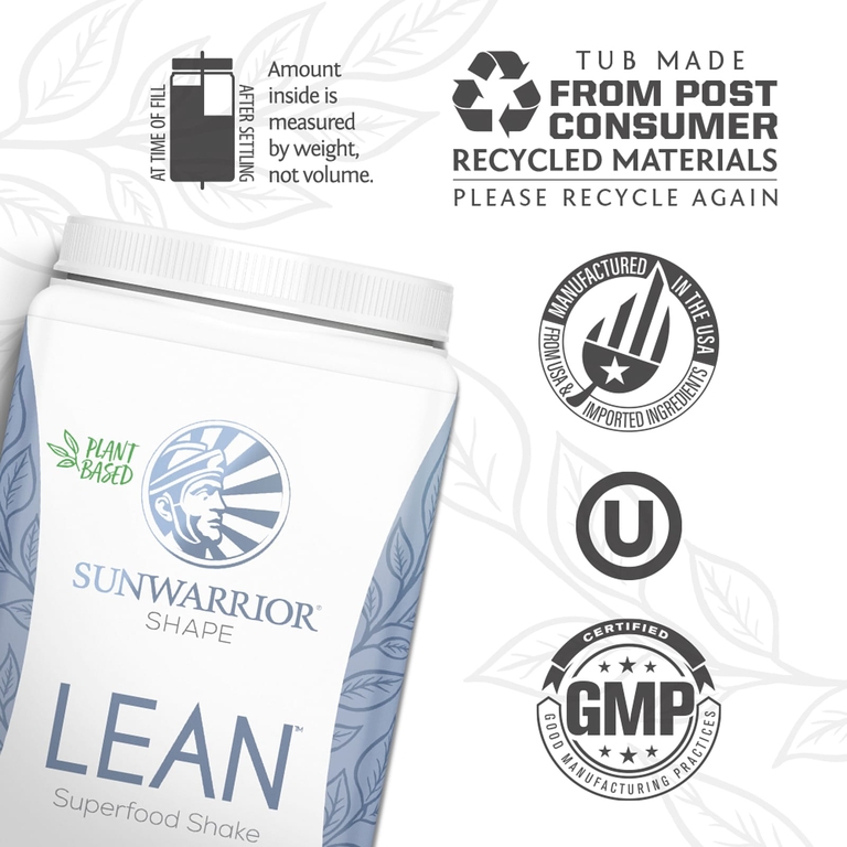 Sunwarrior, Shape, Lean™, коктейль с суперфудами, со вкусом шоколада, 720 г (1,59 фунта)