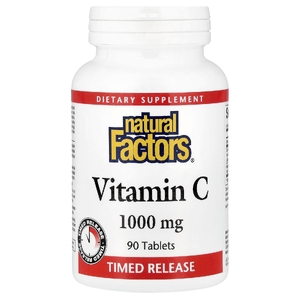 Natural Factors, витамин C, медленное высвобождение, 1000 мг, 90 таблеток