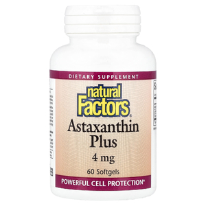 Natural Factors, Astaxanthin Plus, астаксантин, 4 мг, 60 капсул (Товар снят с продажи) 