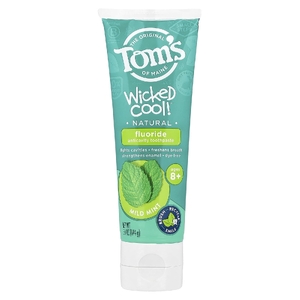Tom's of Maine, Wicked Cool!, зубная паста против кариеса с натуральным фторидом, для детей от 8 лет, нежная мята, 144 г (5,1 унции)