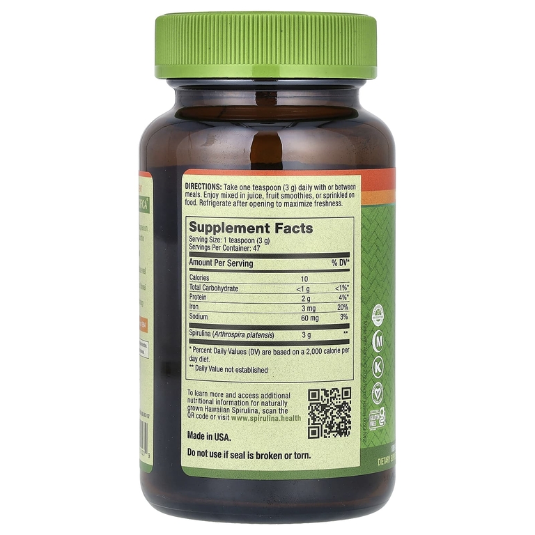 Nutrex Hawaii, гавайская спирулина в порошке, 142 г (5 унций)