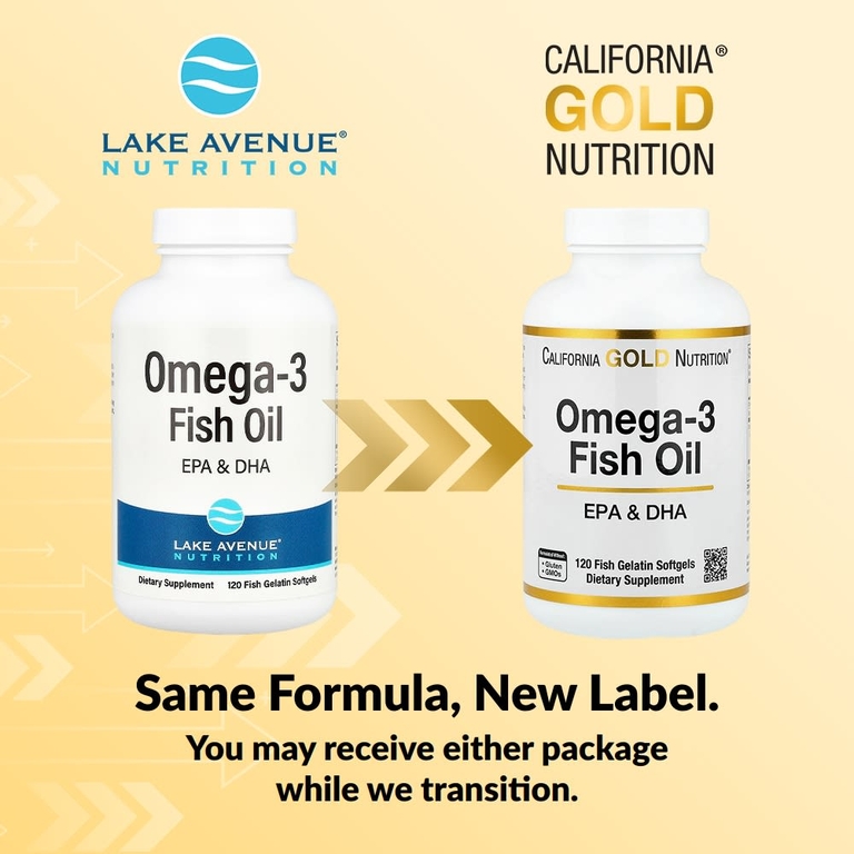 California Gold Nutrition, рыбий жир с омега-3, 120 капсул из рыбьего желатина (1250 мг в 1 капсуле)