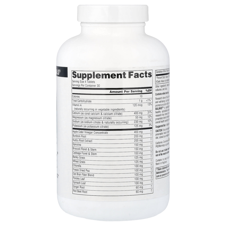 Source Naturals, добавка для поддержки кислото-щелочного баланса, 120 таблеток