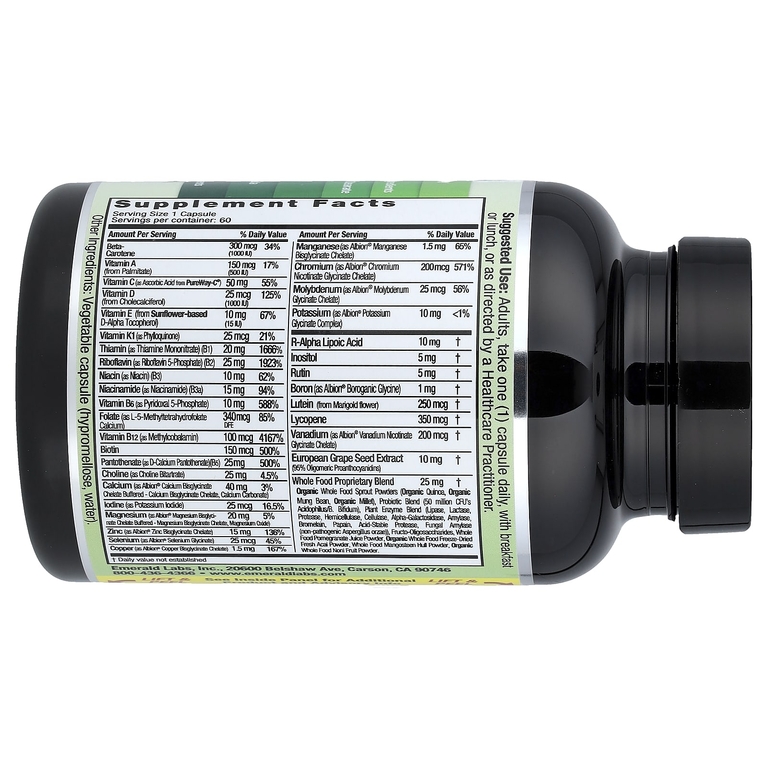 Emerald Laboratories, мультивитамины для мужчин с коферментами, 1 день, 60 растительных капсул