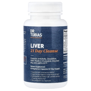 Dr. Tobias, Liver 21 Day Cleanse, 63 вегетарианские капсулы (Товар снят с продажи) 