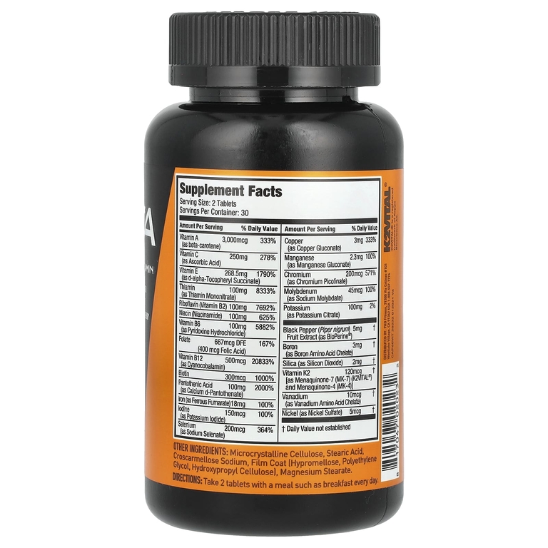 JYM Supplement Science, Vita, мультивитамины, 60 таблеток