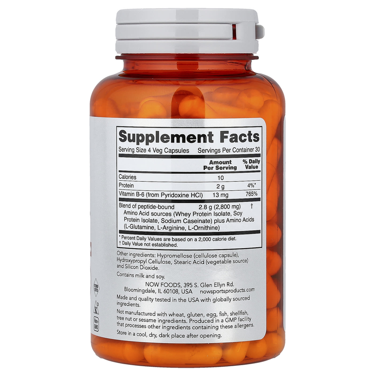 NOW Foods, Sports, Amino Complete™, аминокислотный комплекс, 120 растительных капсул