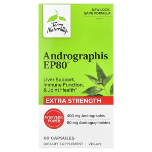 Terry Naturally, Andrographis EP80™, 400 мг, 60 капсул