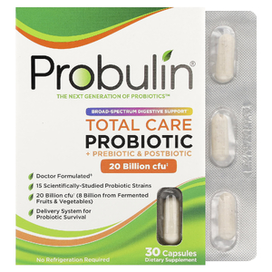 Probulin, Total Care, пробиотик, 20 млрд КОЕ, 30 капсул