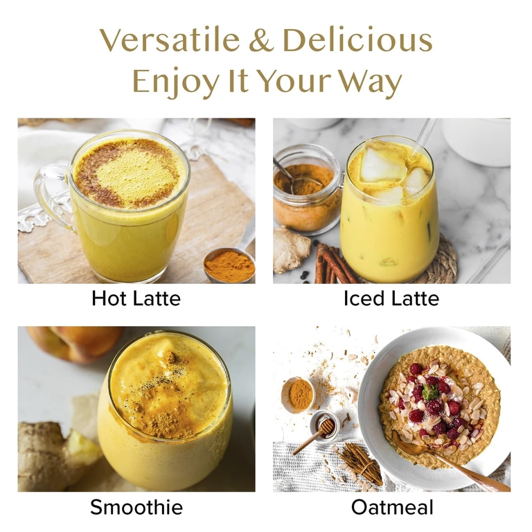 Vahdam Teas, смесь для латте, куркума и имбирь, без кофеина, 100 г (3,53 унции)