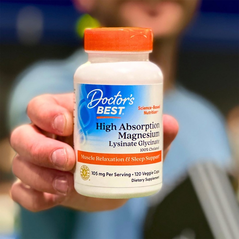 Doctor's Best, высокоусвояемый магний, 120 растительных капсул (52,5 мг в 1 капсуле)