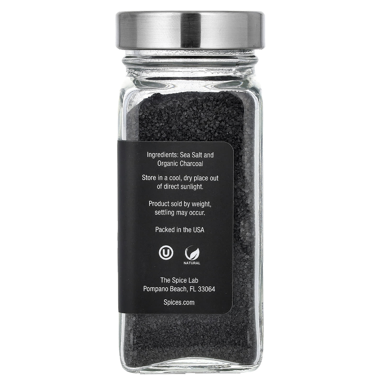The Spice Lab, Гавайская морская соль из черной лавы, мелкое зерно, 121 г (4,3 унции)