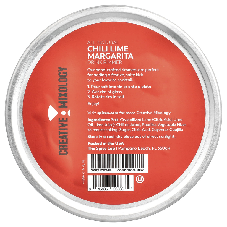 The Spice Lab, Creative Mixology, чили, лайм и маргарита, соль, 99 г (3,5 унции) (Товар снят с продажи) 