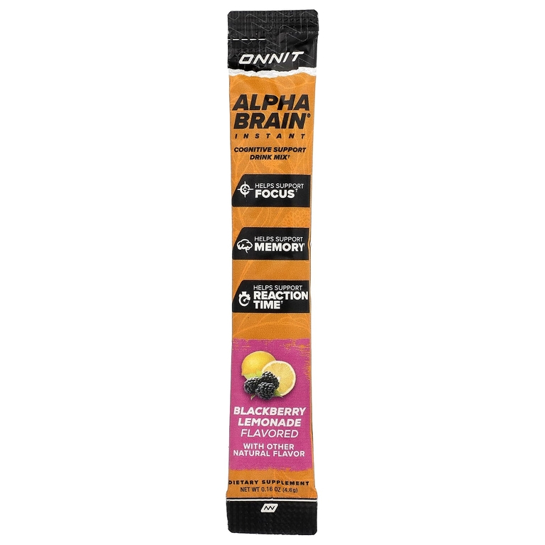 Onnit, Alpha BRAIN®, растворимый лимонад из ежевики, 30 пакетиков по 4,6 г (0,16 унции)