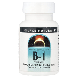 Source Naturals, витамин B1, тиамин, 100 таблеток
