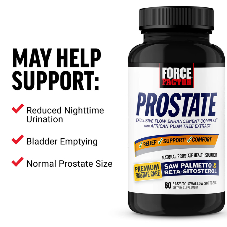 Force Factor, Prostate, натуральное средство для здоровья простаты, 60 удобных капсул