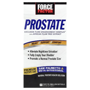 Force Factor, Prostate, натуральное средство для здоровья простаты, 60 удобных капсул