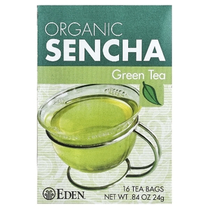 Eden Foods, органический сенча, зеленый чай, 16 чайных пакетиков, 24 г (0,84 унции)