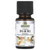 Nature's Answer, витамины D3 и K2, 25 мкг (1000 МЕ) и 120 мкг, 0,5 мл (120 жидк. унций)