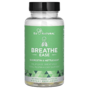Eu Natural, Breathe Ease, кверцетин и листья крапивы, 60 вегетарианских капсул (Товар снят с продажи) 