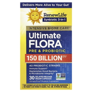 Renew Life, Extra Care, пробиотик Ultimate Flora™, 30 веганских капсул с отсроченным высвобождением