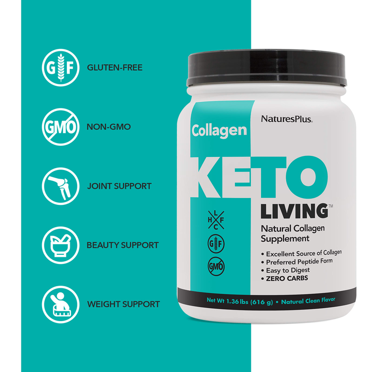 NaturesPlus, KetoLiving ™, натуральный коллаген, 616 г (1,36 фунта)