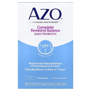 AZO, Complete Feminine Balance, ежедневный пробиотик, 60 капсул