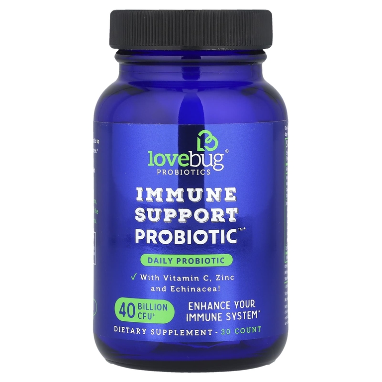 LoveBug Probiotics, Immune Support Probiotic™, пробиотик для ежедневного приема, 40 млрд КОЕ, 30 капсул