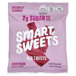 SmartSweets, Red Twists, ягодный пунш, 50 г (1,8 унции)