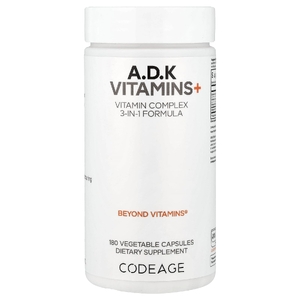 Codeage, витамины A, D, K+, 180 растительных капсул