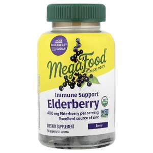 MegaFood, жевательная бузина, ягода, 54 жевательные таблетки