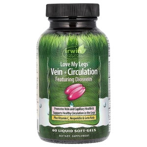 Irwin Naturals, Love My Legs, добавка для поддержки вен и кровообращения, 60 желатиновых капсул