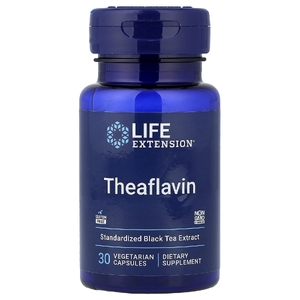 Life Extension, теафлавин, стандартизированный экстракт черного чая, 30 вегетарианских капсул (400 мг в 1 капсуле) (Товар снят с продажи) 