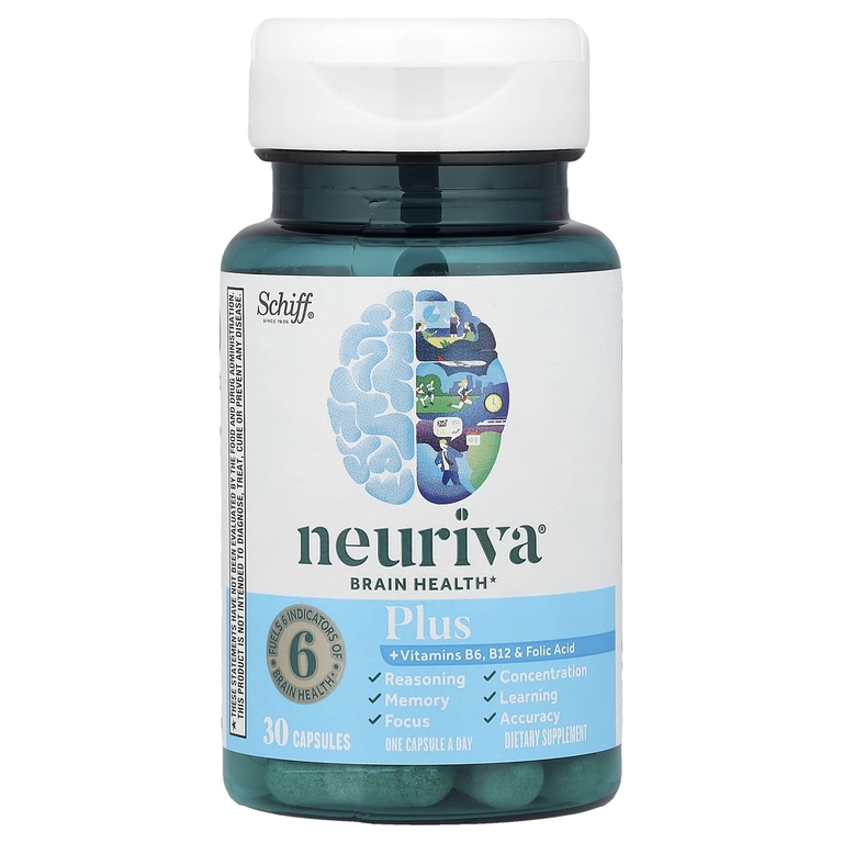 Schiff, Neuriva®  Здоровье мозга, а также витамины B6 и B12 и фолиевая кислота, 30 капсул