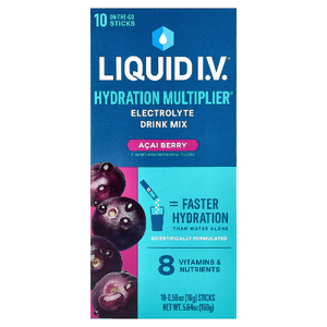 Liquid I.V., Hydration Multiplier®, смесь для приготовления электролитического напитка, со вкусом ягод асаи, 10 стик-пакетов по 16 г (0,56 унции)