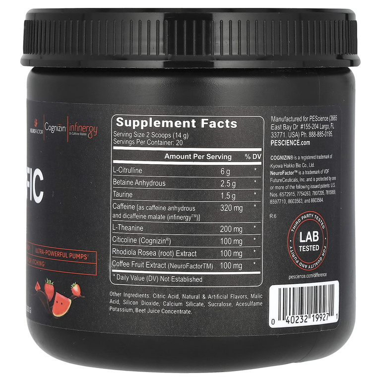 PEScience, Prolific, перед тренировкой, со вкусом дыни и ягод, 280 г (9,88 унции)