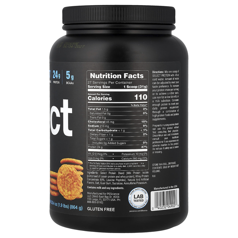 PEScience, Select Protein™, порошковая смесь для приготовления напитка, Snickerdoodle, 864 г (1,9 фунта)