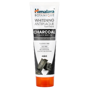 Himalaya, Отбеливающая зубная паста против зубного налета, древесный уголь и масло черного тмина, мята, 113 г (4,0 унции)