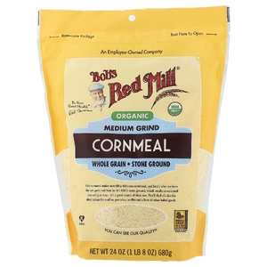Bob's Red Mill, Органическая кукурузная мука среднего помола, цельнозерновая, 680 г (24 унции)